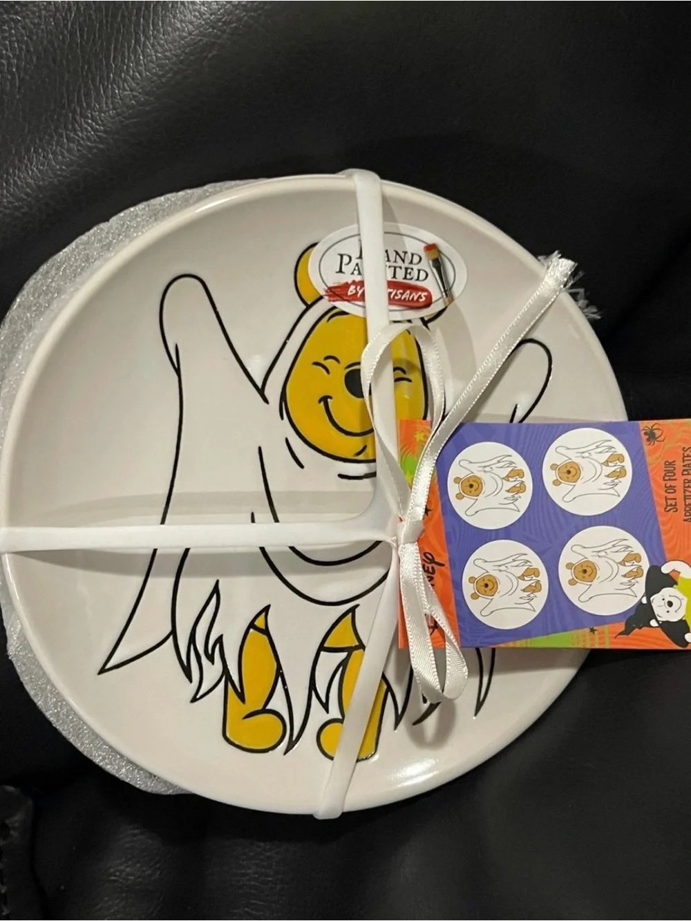 Halloween Disney Winnie The Pooh Appetizer Plates, Set of 4